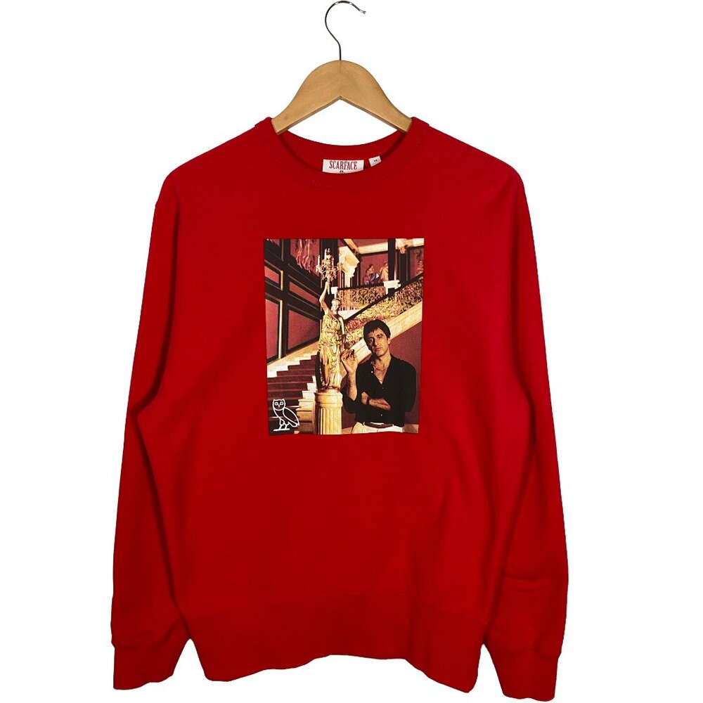 Octobers Very Own x Scarface Tony Montana Cotton Fleece Oversized Crewneck XS